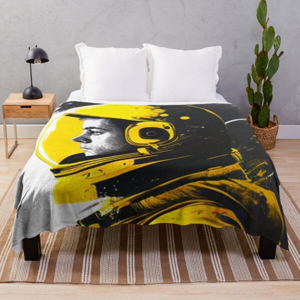 Item preview, Vibrant Astronaut in Yellow Helmet | Modern Space Art designed and sold by Apex Designs.