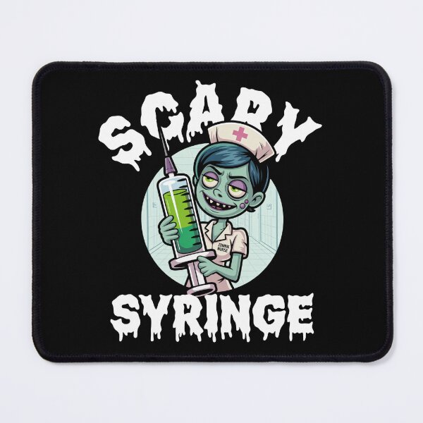 Item preview, Zombie Nurse – Creepy Hospital Halloween Horror Syringe Cartoon designed and sold by Taans-Creation.