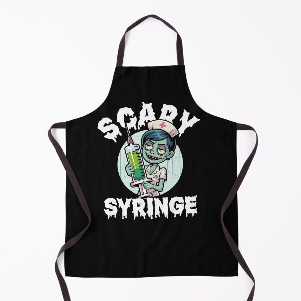 Item preview, Zombie Nurse – Creepy Hospital Halloween Horror Syringe Cartoon designed and sold by Taans-Creation.