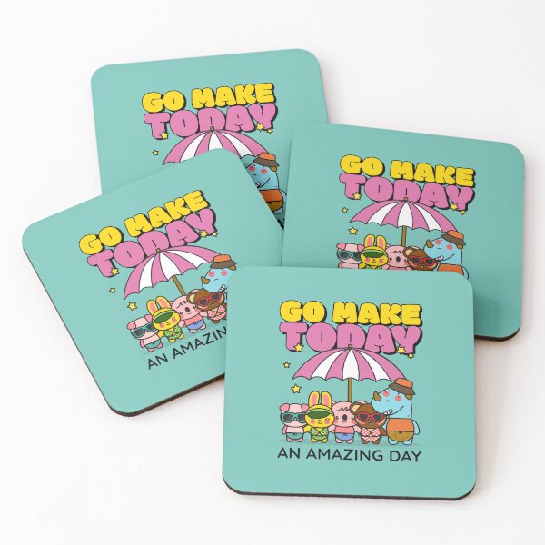 Item preview, Go Make Today an Amazing Day – Kawaii Animal Friends designed and sold by Novel Works Studio.