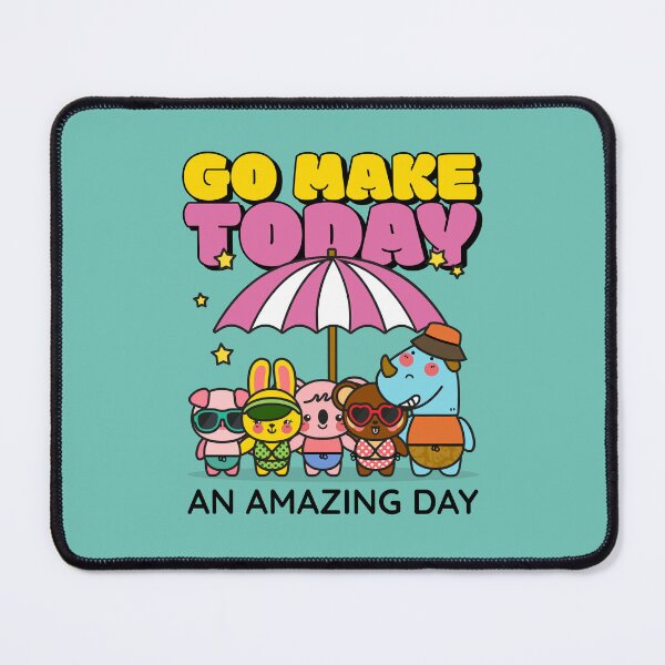 Item preview, Go Make Today an Amazing Day – Kawaii Animal Friends designed and sold by Novel Works Studio.