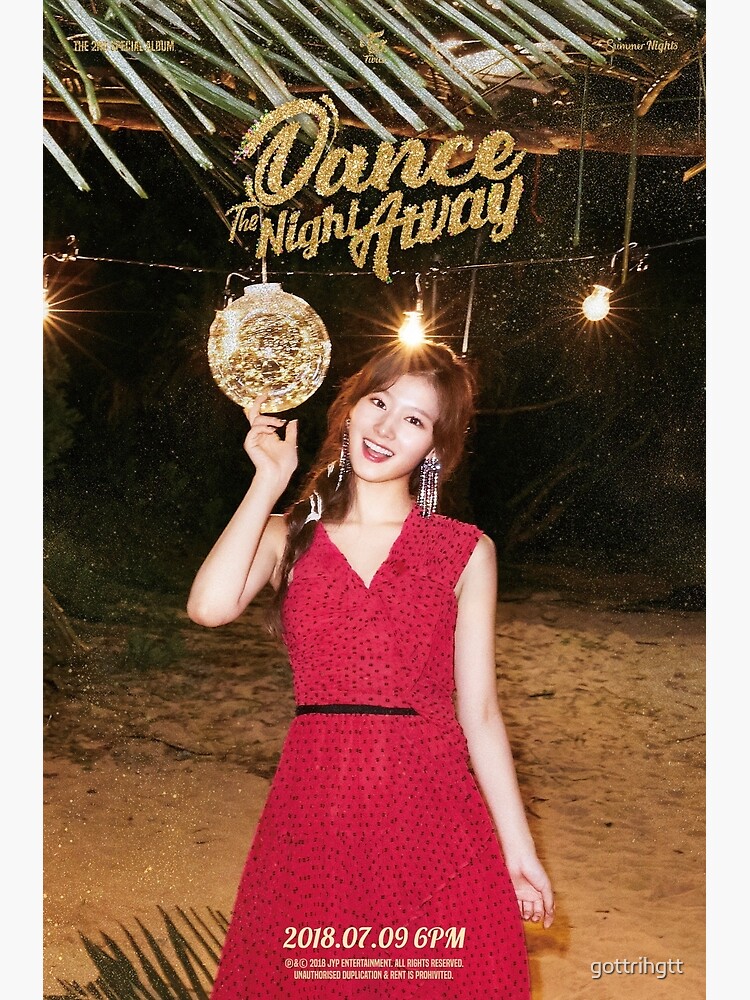 Twice 트와이스 Dance The Night Away Sana Greeting Card By Gottrihgtt Redbubble