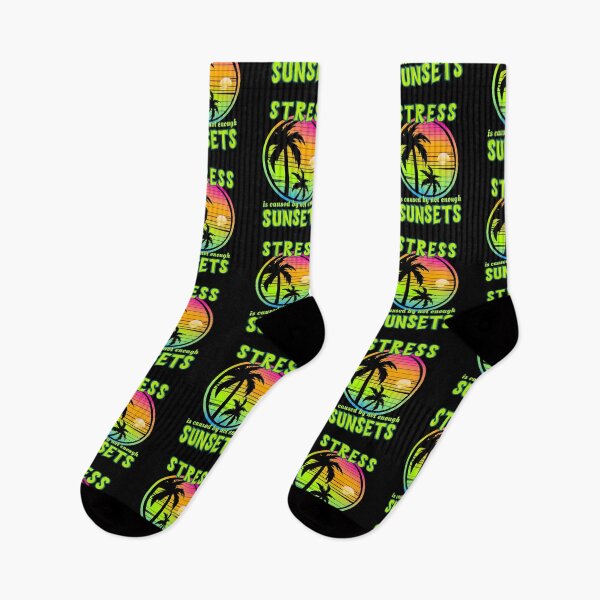 Item preview, Stress Is Caused By Not Enough Sunsets Design | Tropical Vacation Vibes & Relaxing Sunset Colors designed and sold by Sun Sand & Sea Art.