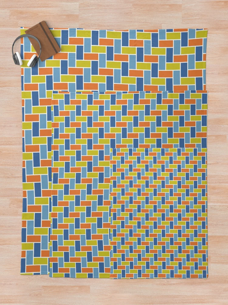 Thumbnail 5 of 6, Throw Blanket, Colorful Tile Pattern Variant designed and sold by PropRocket.