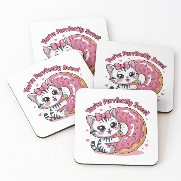 Item preview, Cute Cat Donut Pun, You’re Purrfectly Sweet designed and sold by Bliss Find And Design.