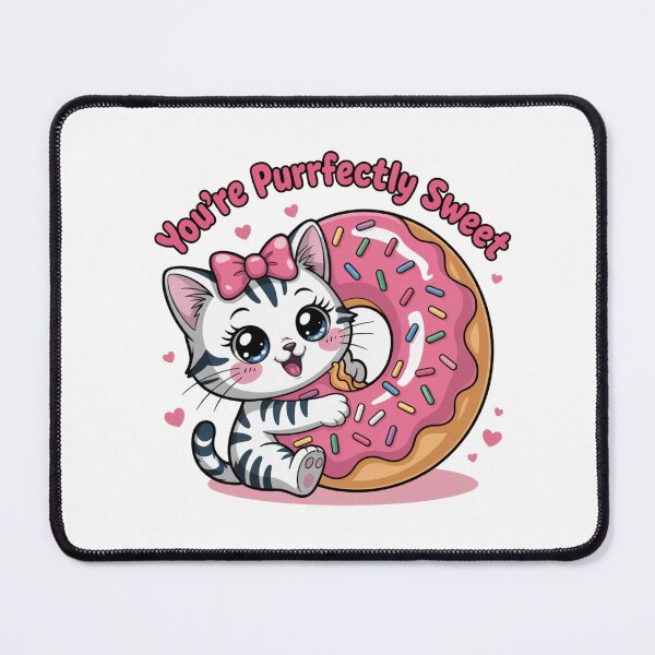 Item preview, Cute Cat Donut Pun, You’re Purrfectly Sweet designed and sold by Bliss Find And Design.