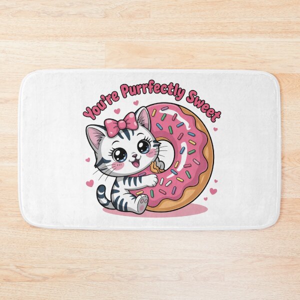 Item preview, Cute Cat Donut Pun, You’re Purrfectly Sweet designed and sold by Bliss Find And Design.