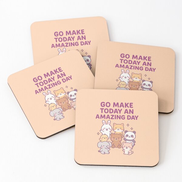 Item preview, Go Make Today an Amazing Day – Kawaii Animal Friends designed and sold by Novel Works Studio.