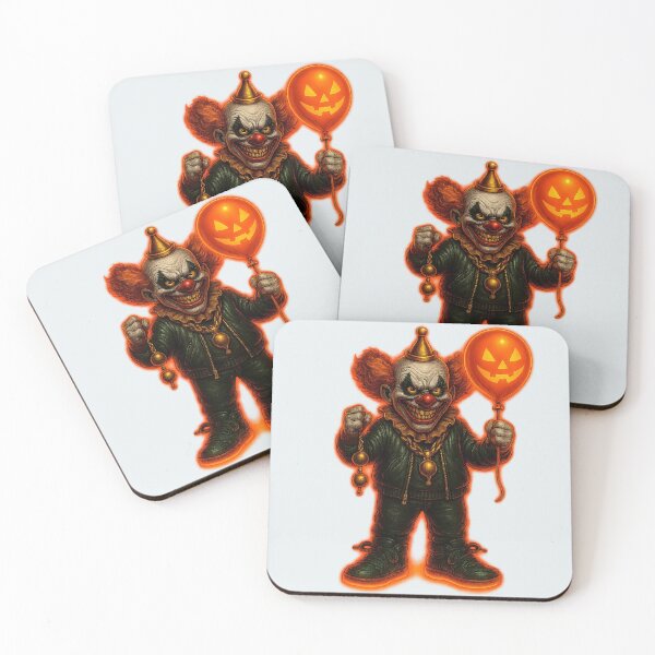 Item preview, Evil Clown with Pumpkin Balloon designed and sold by FunnySignalStudio.