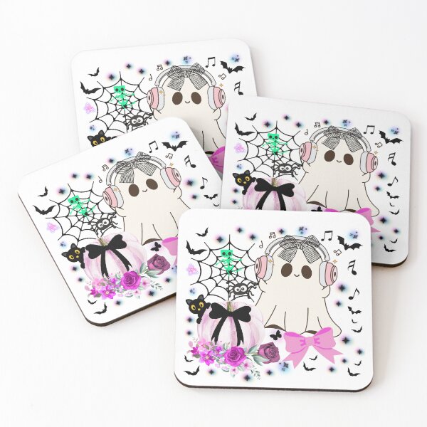 Item preview,  Cute Ghost Listening to Music | Spooky Kawaii Halloween Vibes designed and sold by TheMysticNook.