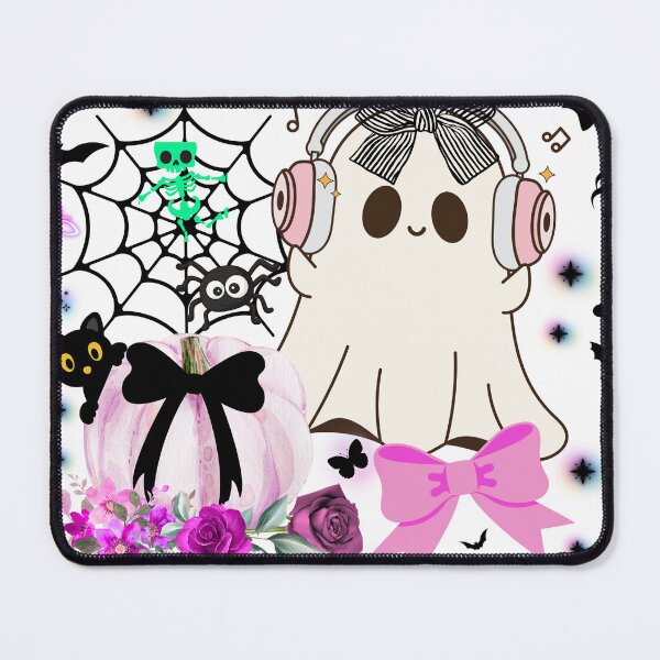 Item preview, Cute Ghost Listening to Music | Spooky Kawaii Halloween Vibes designed and sold by TheMysticNook.