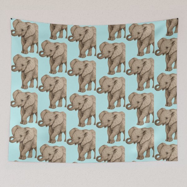 Item preview, Curled Trunk Elephant Sticker/L2D  designed and sold by L2Dcreations.