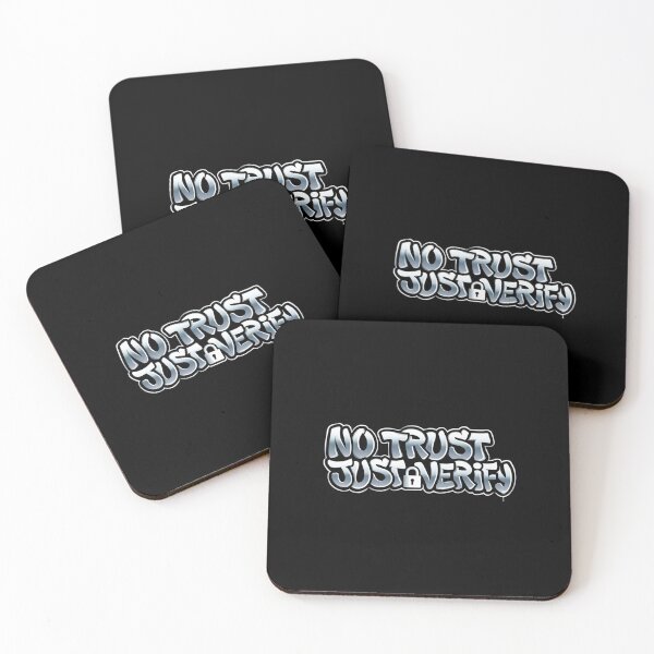 Item preview, No Trust Just Verify Bitcoin Slogan Art designed and sold by RadDeck.