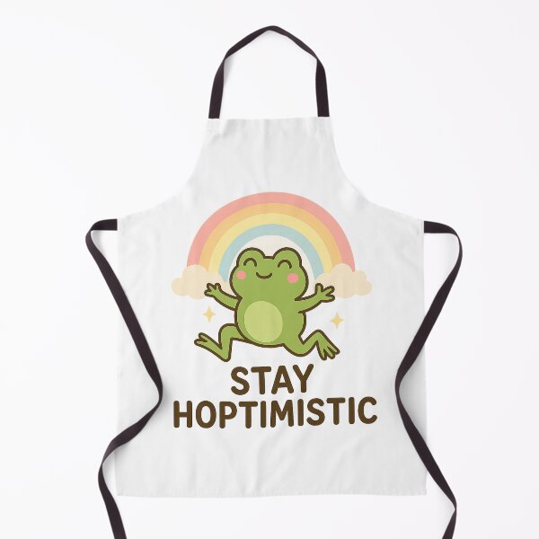 Item preview, Kawaii Frog Under Rainbow – Stay Hoptimistic Cute Design designed and sold by DreamMachine69.