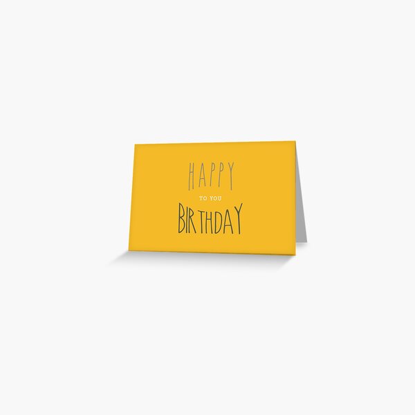 Happy Birthday : Typography Greeting Card