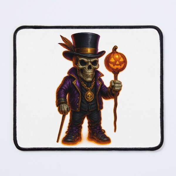Item preview, Skull Gentleman with Pumpkin Staff designed and sold by FunnySignalStudio.