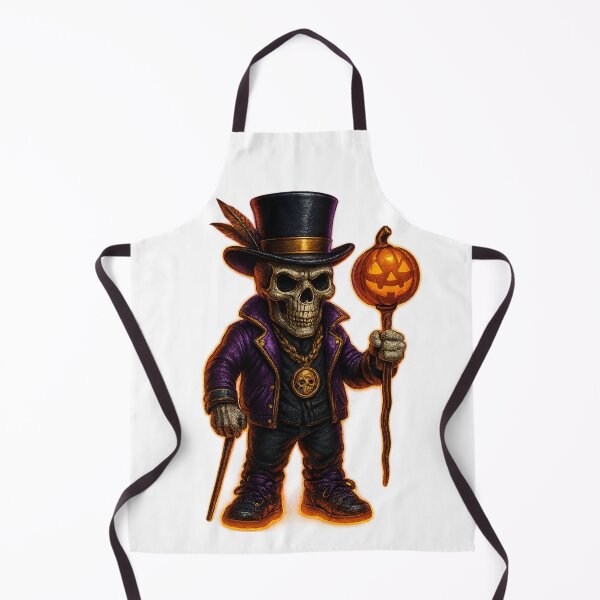 Item preview, Skull Gentleman with Pumpkin Staff designed and sold by FunnySignalStudio.