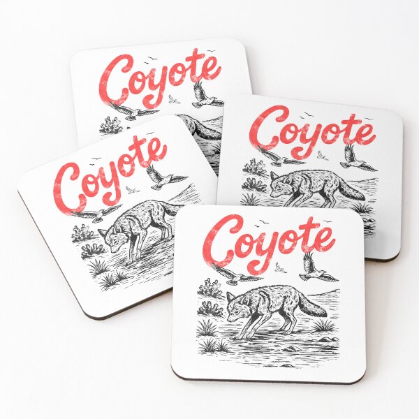 Item preview, Wild Coyote Desert Wildlife Nature Vintage Graphic  designed and sold by TeeByDesignsCo®.