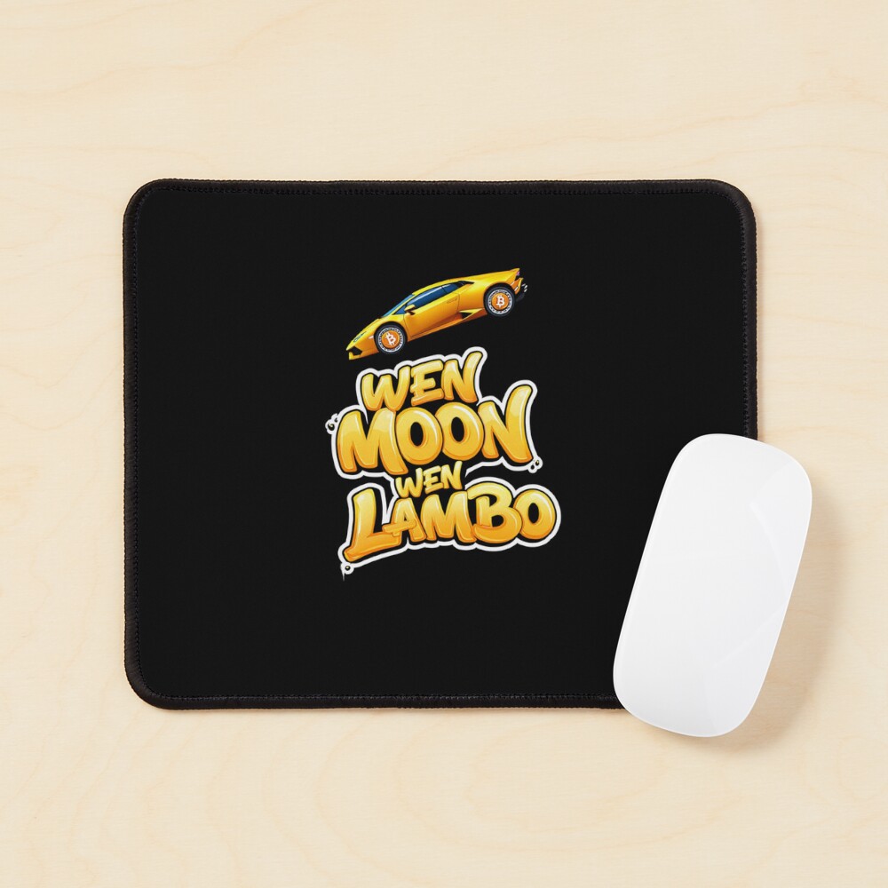 Bitcoin Wen Moon Wen Lambo Crypto Slogan Artwork