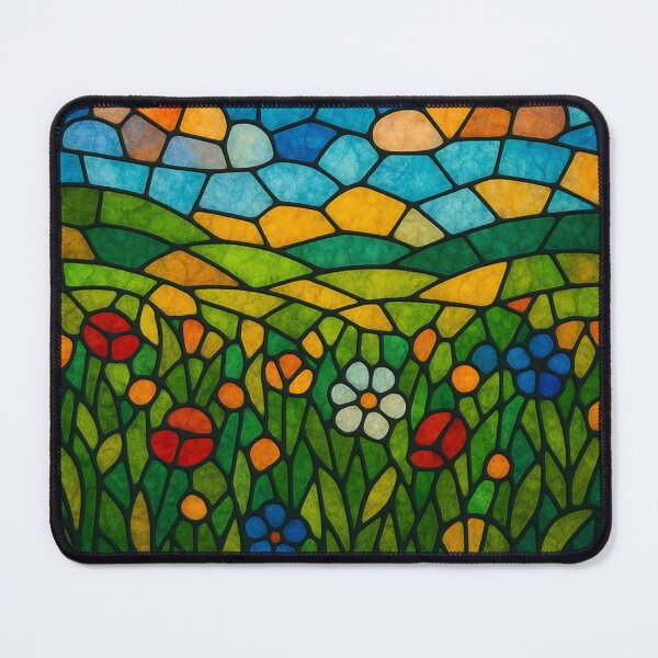 Item preview, Stained-Glass Meadow Artwork designed and sold by ThePinkProject.