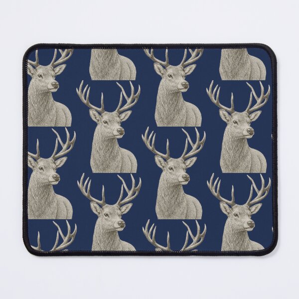 Item preview, Stag Sticker – Woodland Animal Art in Dark Blue designed and sold by L2Dcreations.