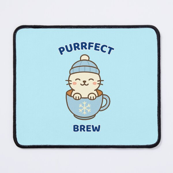 Item preview, Purrfect Brew – Cozy Winter Cat Coffee Design (Kawaii Style) designed and sold by Hot Cool Awesome.