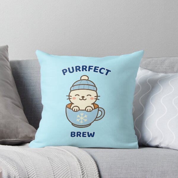 Item preview, Purrfect Brew – Cozy Winter Cat Coffee Design (Kawaii Style) designed and sold by Hot Cool Awesome.