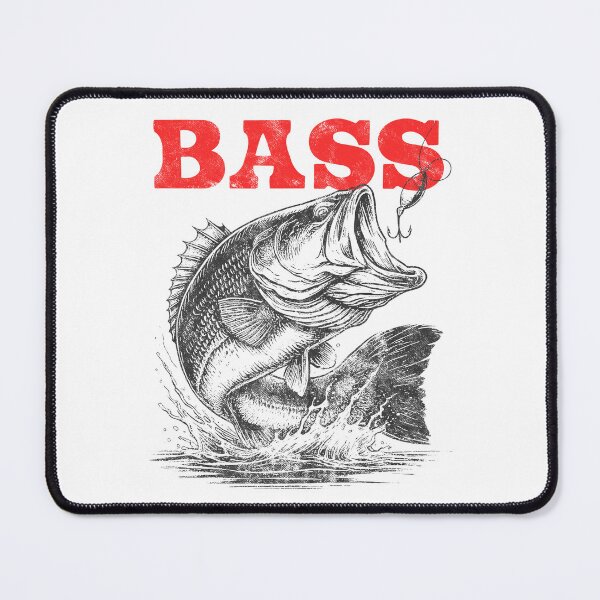 Item preview, Vintage Large Mouth Bass Fishing Retro Angler designed and sold by TeeByDesignsCo®.
