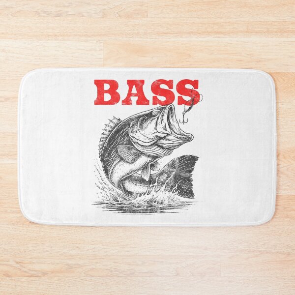 Item preview, Vintage Large Mouth Bass Fishing Retro Angler designed and sold by TeeByDesignsCo®.