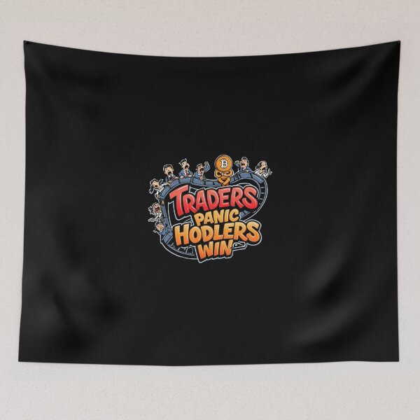Item preview, Bitcoin Traders Panic Hodlers Win Graffiti Artwork designed and sold by RadDeck.