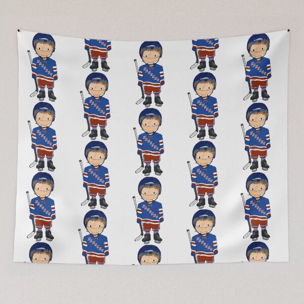 Item preview, Mini Rangers Hockey Player (Home Jersey) designed and sold by SpineapDesign.