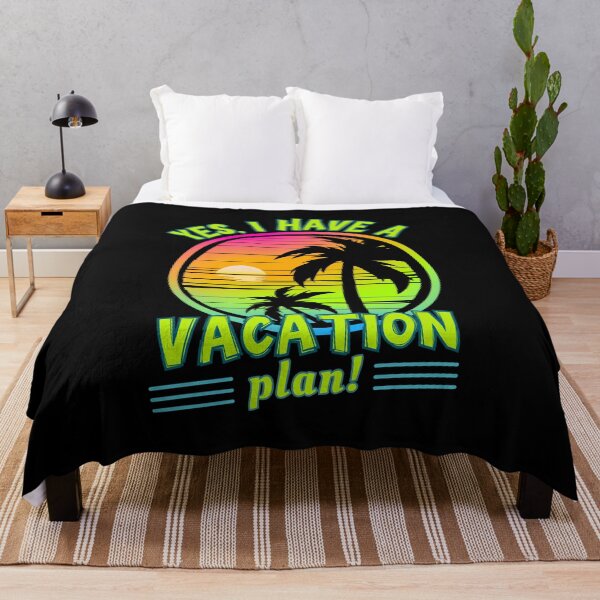 Item preview, Yes I Have a Vacation Plan Design | Tropical Sunset & Sunrise Vibes with Bright Island Colors designed and sold by Sun Sand & Sea Art.