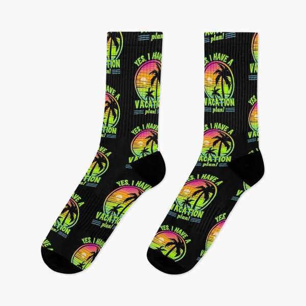 Item preview, Yes I Have a Vacation Plan Design | Tropical Sunset & Sunrise Vibes with Bright Island Colors designed and sold by Sun Sand & Sea Art.
