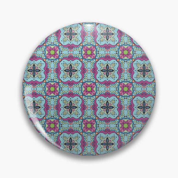 Item preview, Mediterranean Tile (Rose and Blue) designed and sold by cascadiacreator.