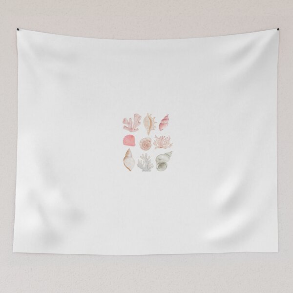 Item preview, Pink And White Sea Shells And Coral designed and sold by #SadieArt.
