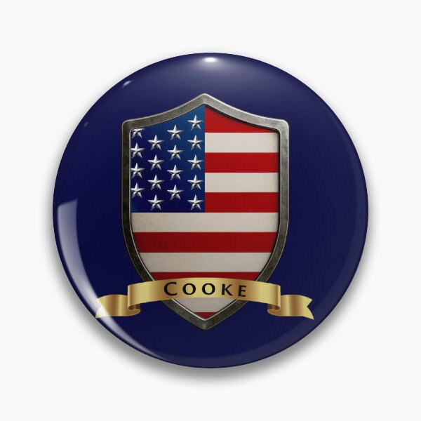 Artikelvorschau, Cooke Family USA Schild, Stars & Stripes Heritage Crest entworfen und verkauft von Highlandkings.