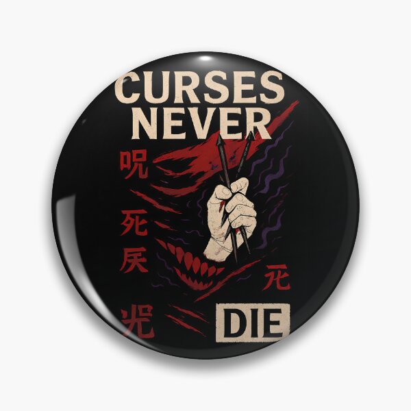 Item preview, Curses Never Die – Grin of Defiance designed and sold by Otakism.