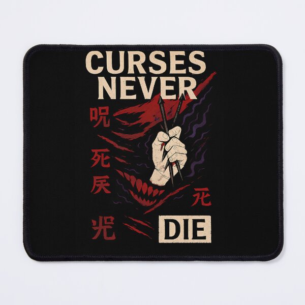 Item preview, Curses Never Die – Grin of Defiance designed and sold by Otakism.