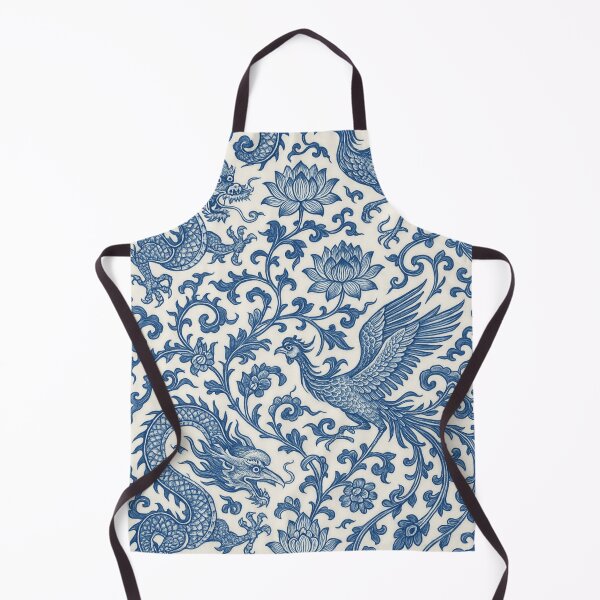 Item preview, Ming dynasty style Chinese dragon and pheonix with lotus pattern designed and sold by Kristylynn757.
