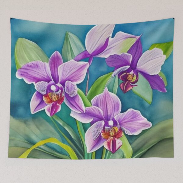 Item preview, Exotic Orchid Bloom Artwork – Botanical Garden Wall Art designed and sold by Uniquely Yours.