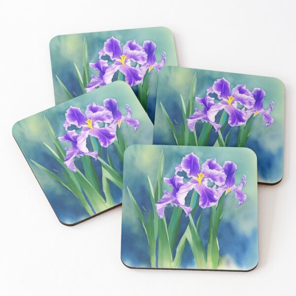 Item preview, Vibrant Iris Flower Illustration – Purple Botanical Artwork designed and sold by Uniquely Yours.