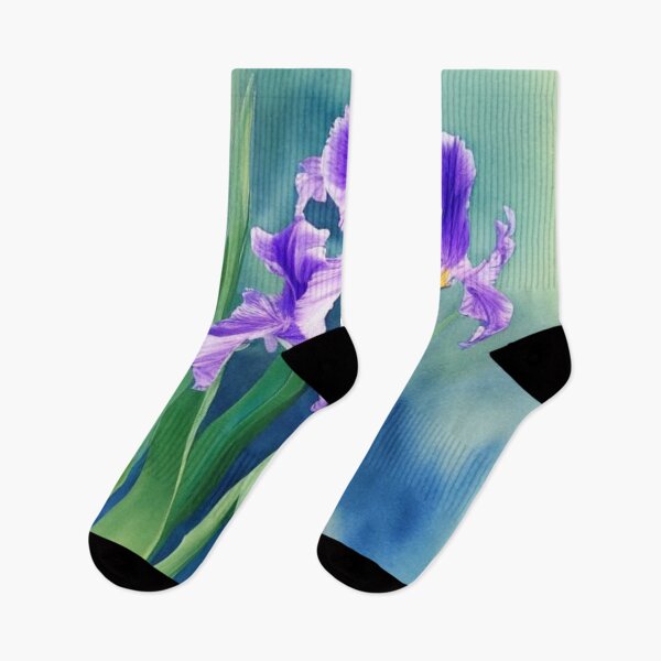 Item preview, Vibrant Iris Flower Illustration – Purple Botanical Artwork designed and sold by Uniquely Yours.