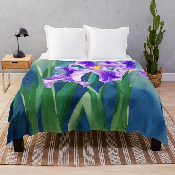 Item preview, Vibrant Iris Flower Illustration – Purple Botanical Artwork designed and sold by Uniquely Yours.