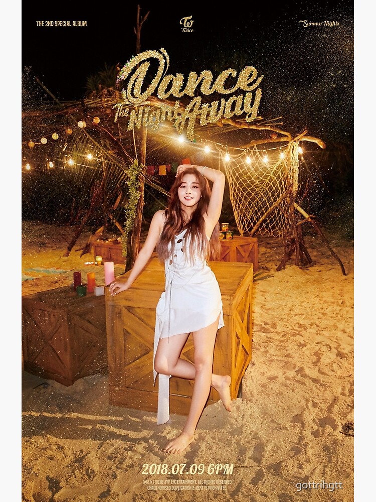 Twice 트와이스 Dance The Night Away Jihyo Greeting Card By Gottrihgtt Redbubble