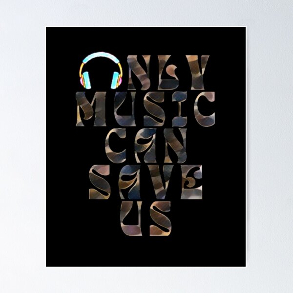 Item preview, Only Music Can Save Us – Retro #45 designed and sold by creativerooney.