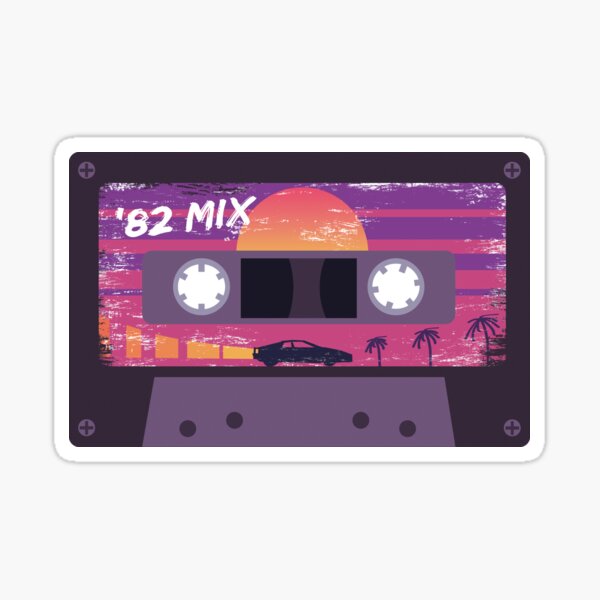 Vista previa del artículo con la obra «Cinta de casete retro Outrun», diseñado y vendido por SpicyBasil.