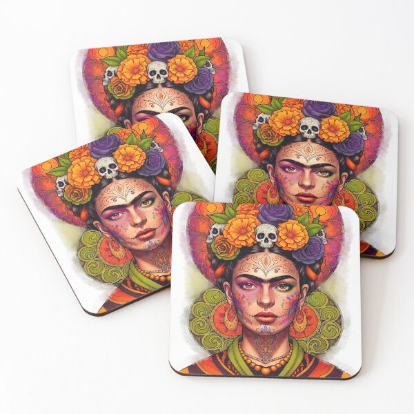 Item preview,  Frida Kahlo and Mexican Folk Art Halloween Portrait Inspired designed and sold by  Ojo de Lilith.