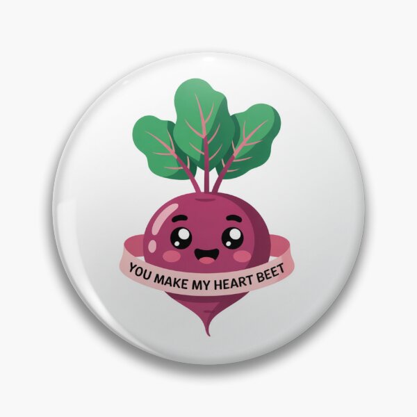 Item preview, You Make My Heart Beet, Cute Kawaii Veggie Lover Pun designed and sold by Bliss Find And Design.