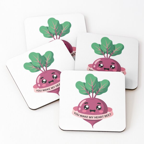Item preview, You Make My Heart Beet, Cute Kawaii Veggie Lover Pun designed and sold by Bliss Find And Design.