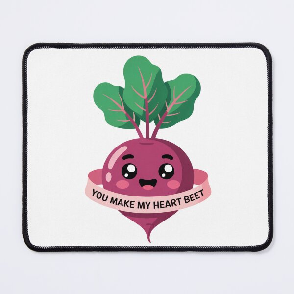 Item preview, You Make My Heart Beet, Cute Kawaii Veggie Lover Pun designed and sold by Bliss Find And Design.